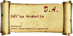 Dósa Arabella névjegykártya